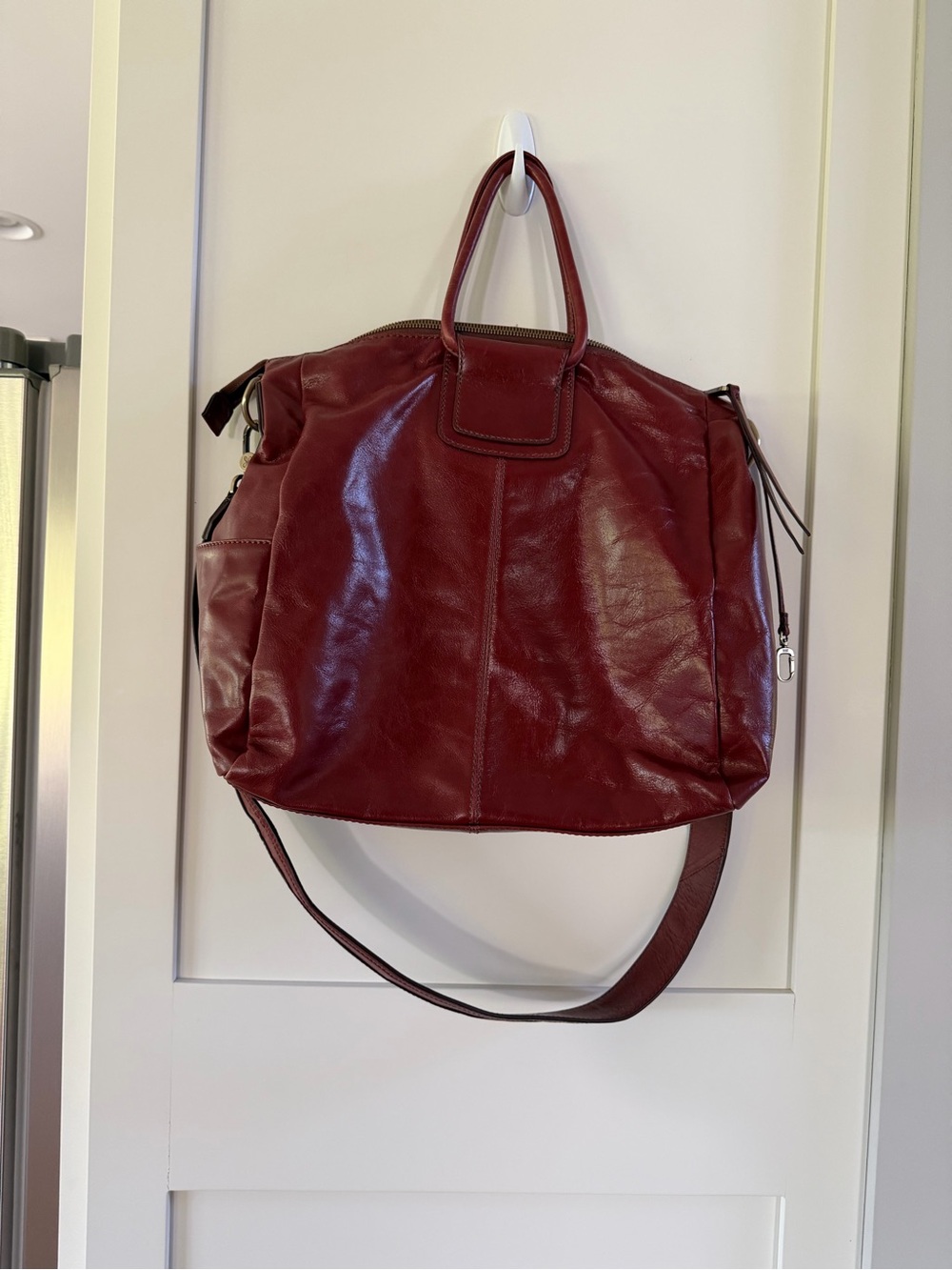 HOBO Stud-Trim Leather Hobo in Oxboood - Picture 6 of 12
